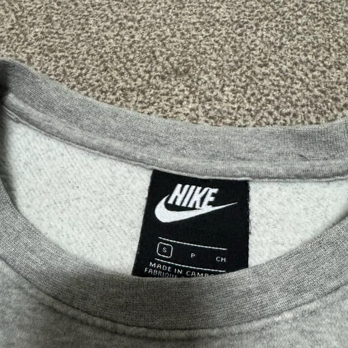 L 나이키 맨투맨 티셔츠 회색 상품이미지3