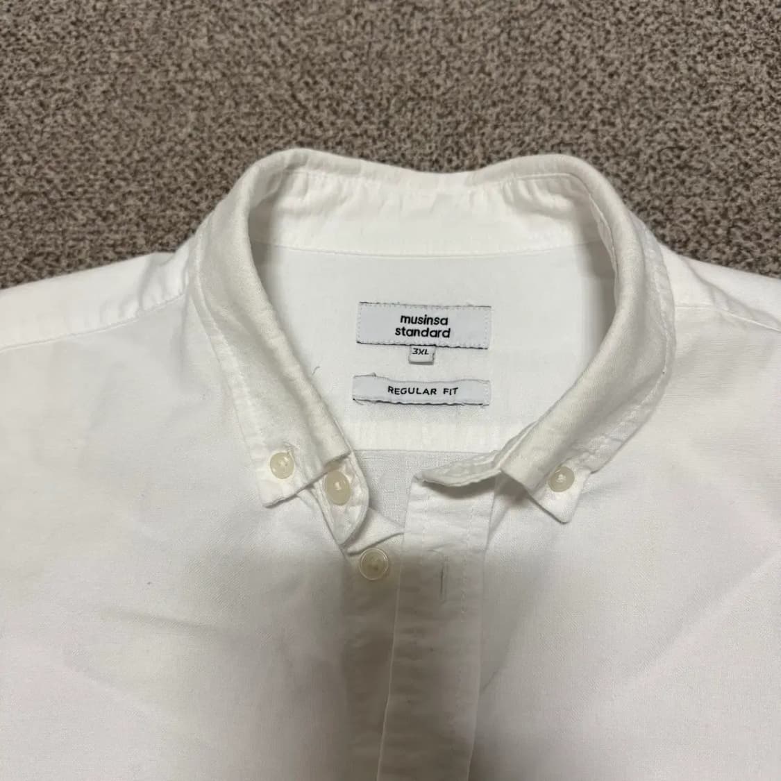 3xl 무신사스탠다드 화이트 셔츠 레귤러핏 상품이미지3