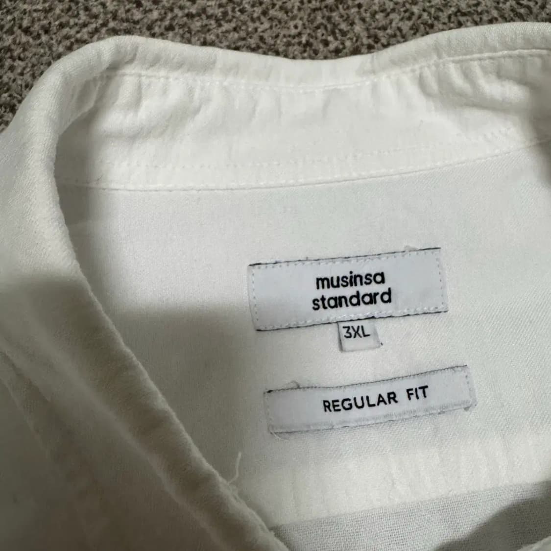 3xl 무신사스탠다드 화이트 셔츠 레귤러핏 상품이미지4