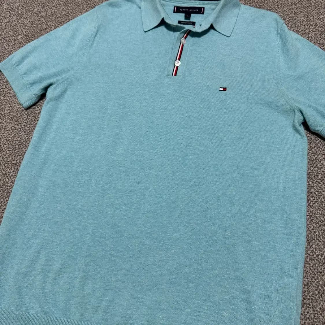 S 타미힐피거 코튼 린넨 반팔 니트 상품이미지2
