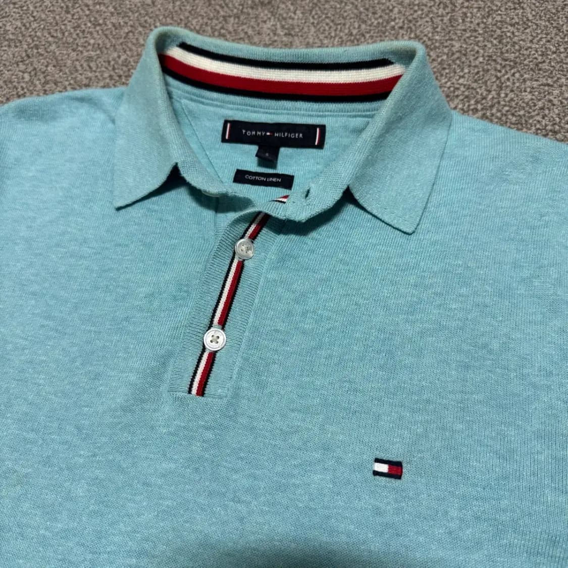 S 타미힐피거 코튼 린넨 반팔 니트 상품이미지3