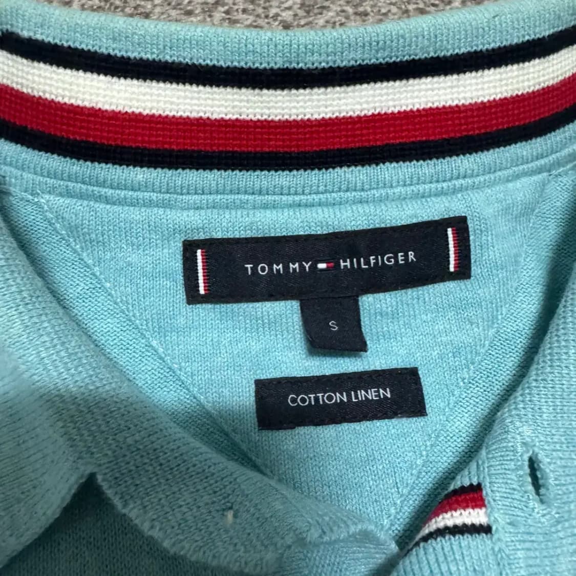 S 타미힐피거 코튼 린넨 반팔 니트 상품이미지5