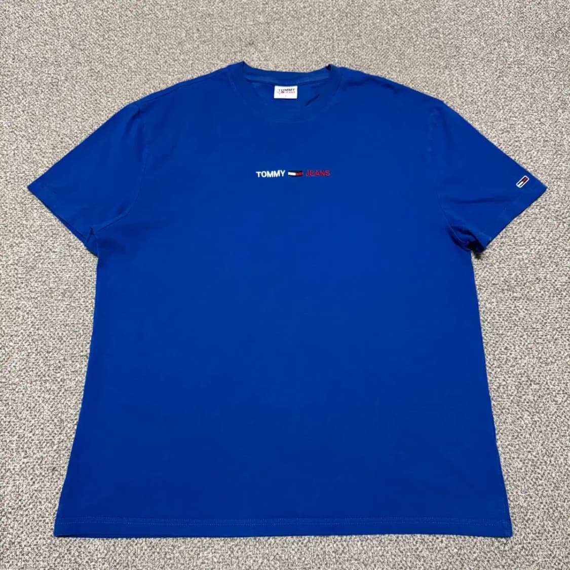 L 타미진스 로고 반팔 티셔츠 블루 상품이미지1