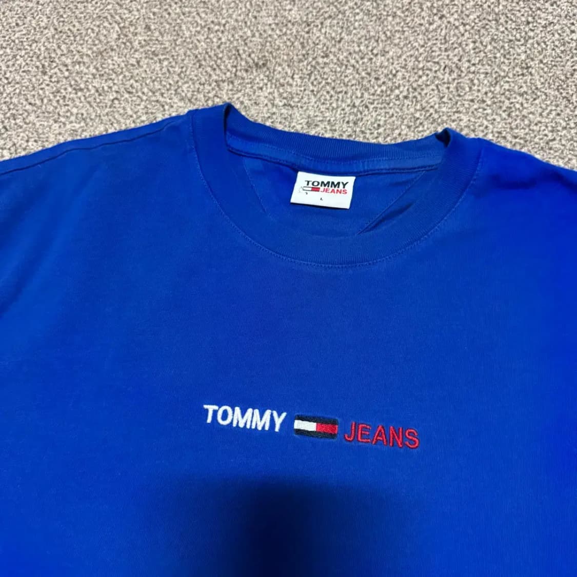 L 타미진스 로고 반팔 티셔츠 블루 상품이미지2