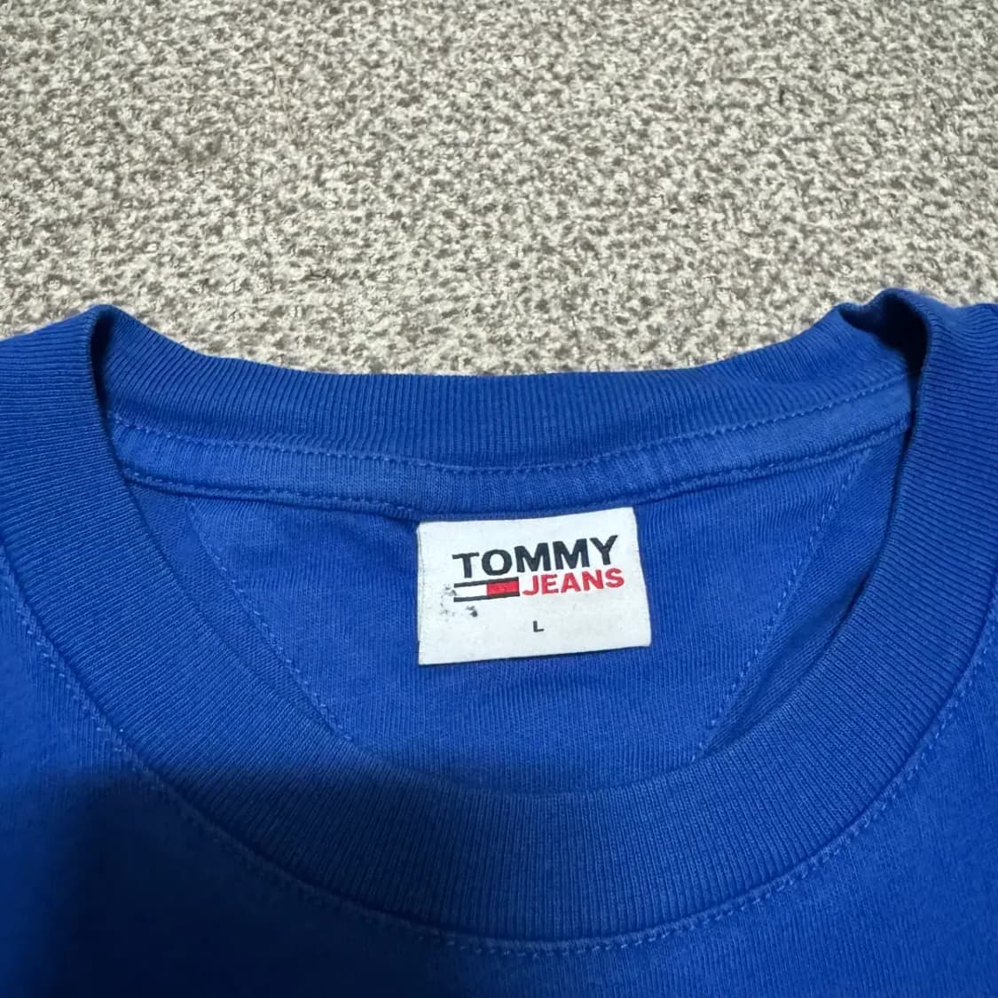 L 타미진스 로고 반팔 티셔츠 블루 상품이미지3