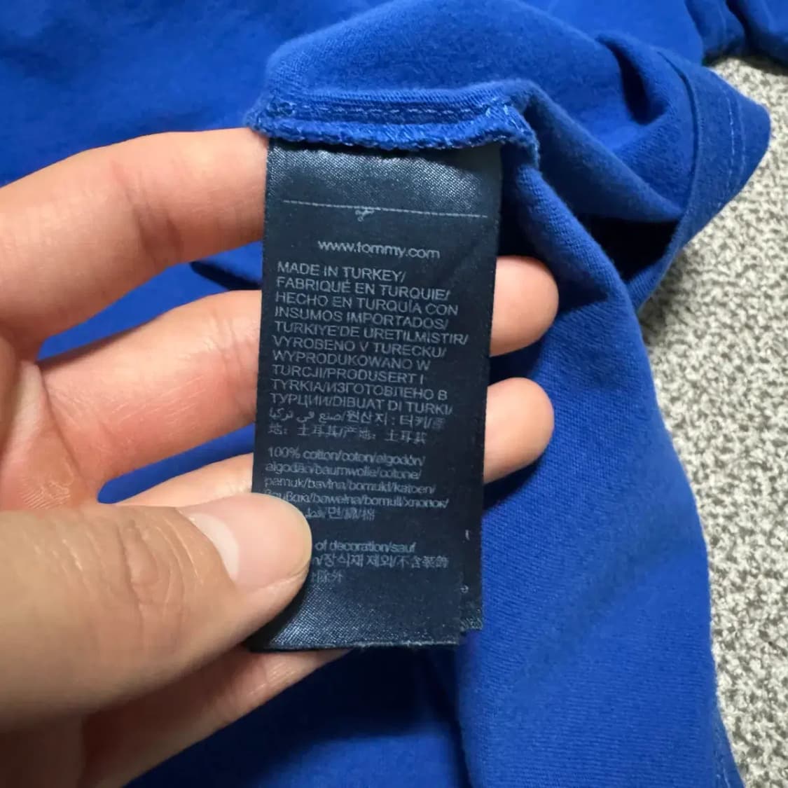 L 타미진스 로고 반팔 티셔츠 블루 상품이미지5