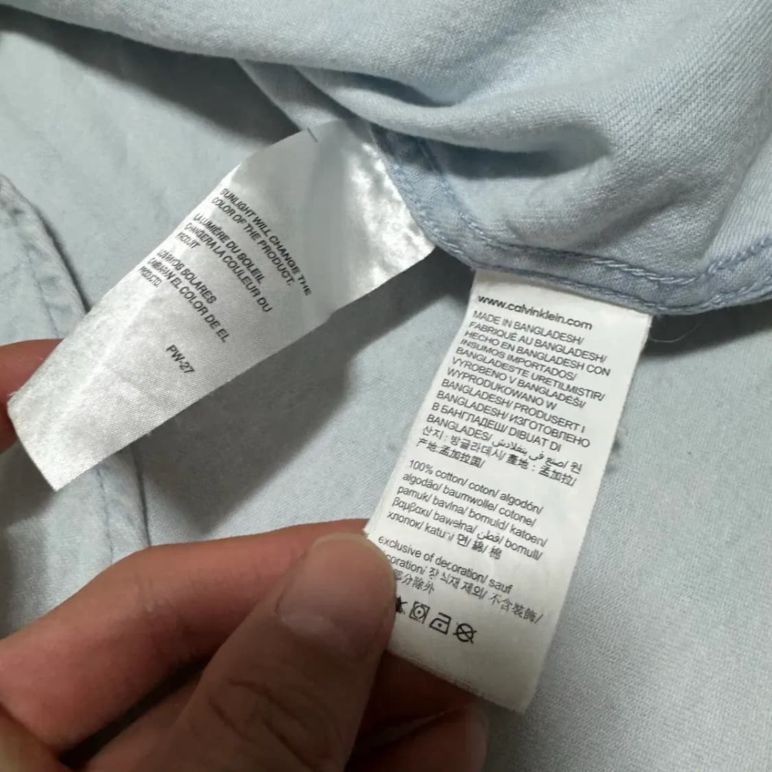 L 캘빈클라인 데님 셔츠 상품이미지7