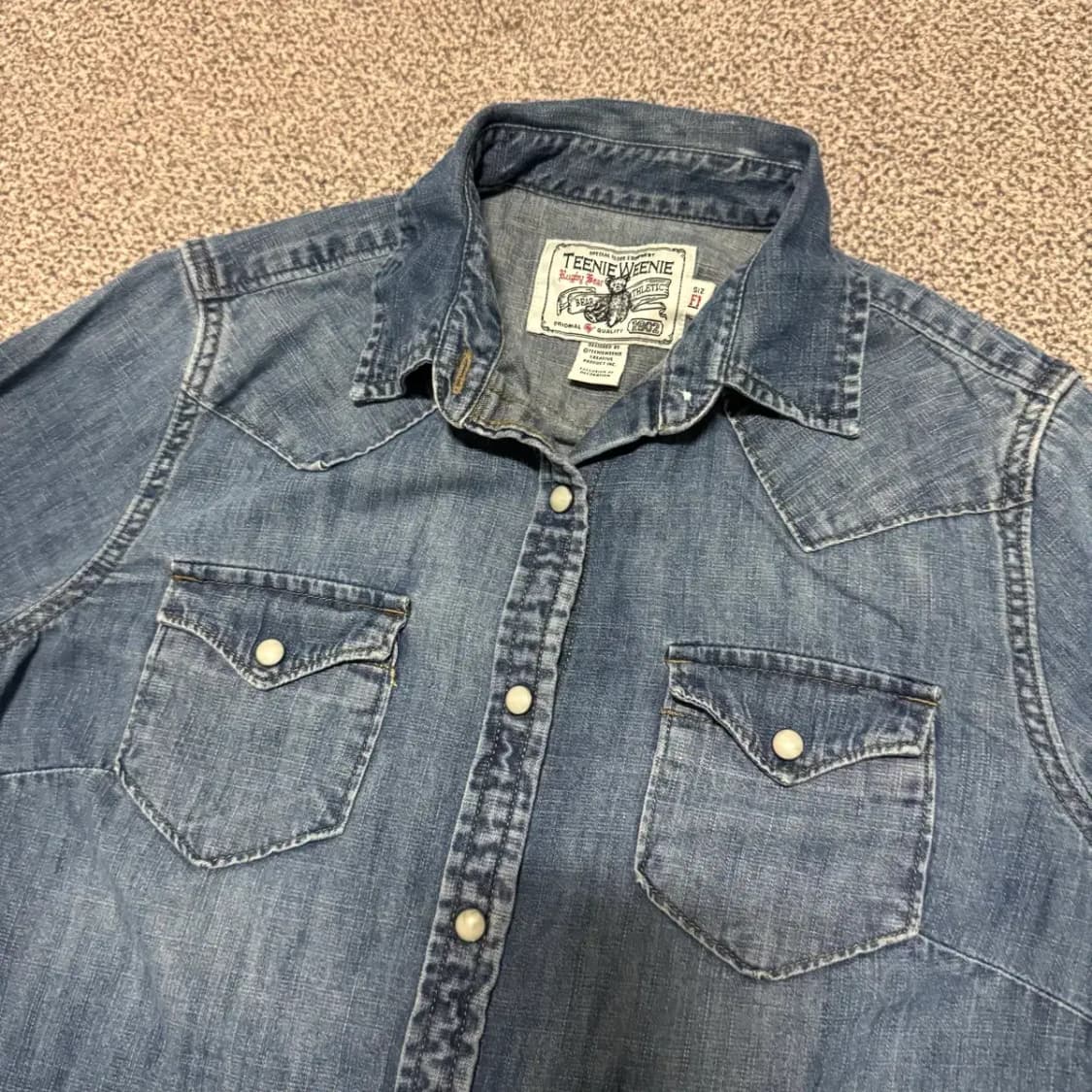 M 티니위니 데님 셔츠 여성 상품이미지3