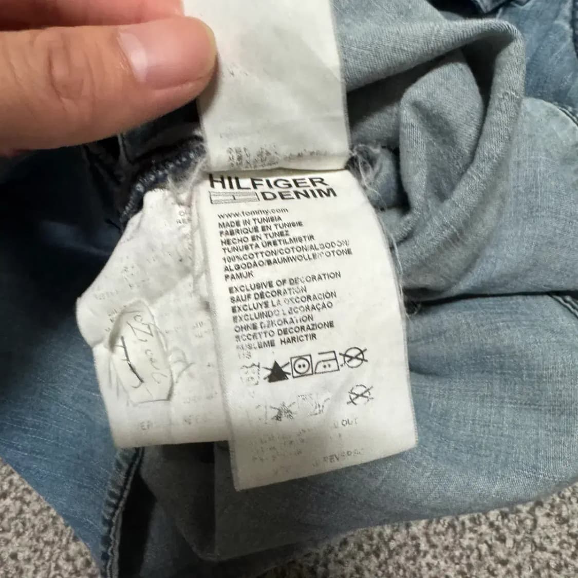 Xs 타미힐피거 데님 셔츠 상품이미지5