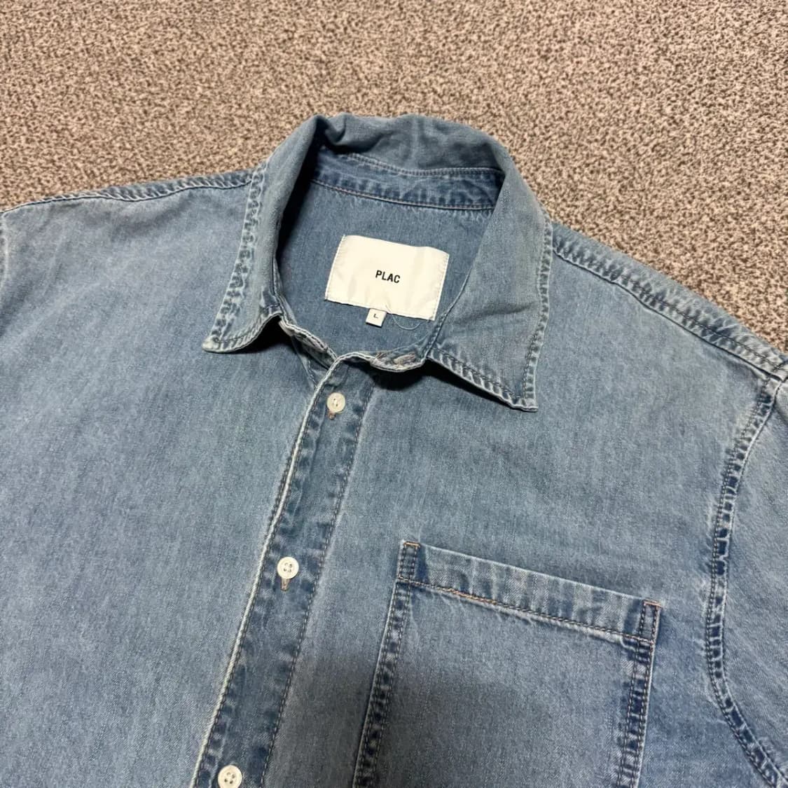 L 플랙 데님 셔츠 상품이미지2