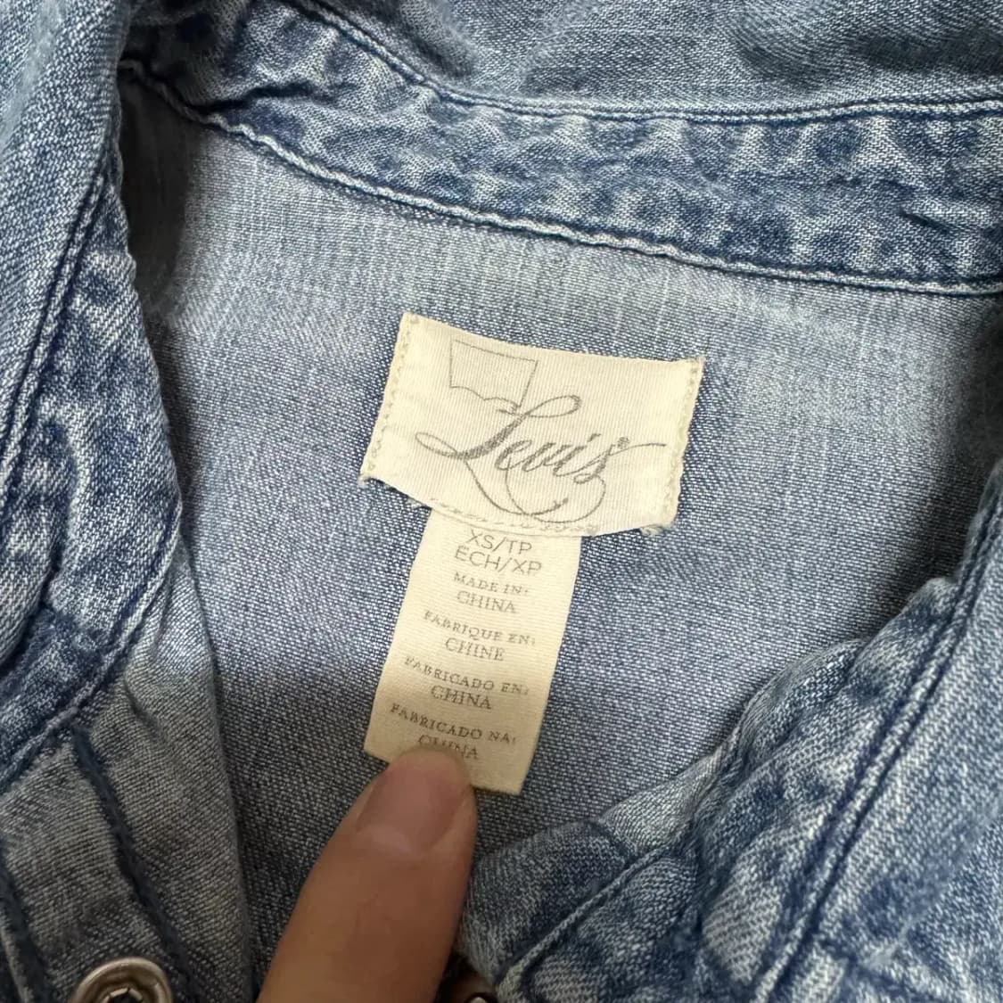 Xs 리바이스 데님 셔츠 여성 상품이미지3