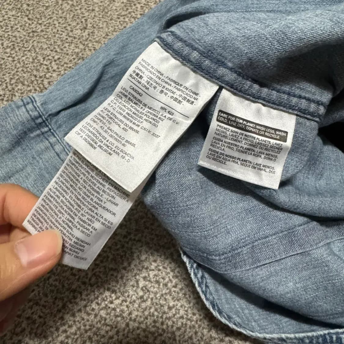 Xs 리바이스 데님 셔츠 여성 상품이미지4