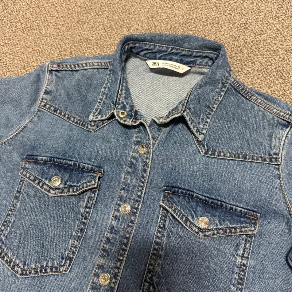 Xs 자라 데님 셔츠 상품이미지2