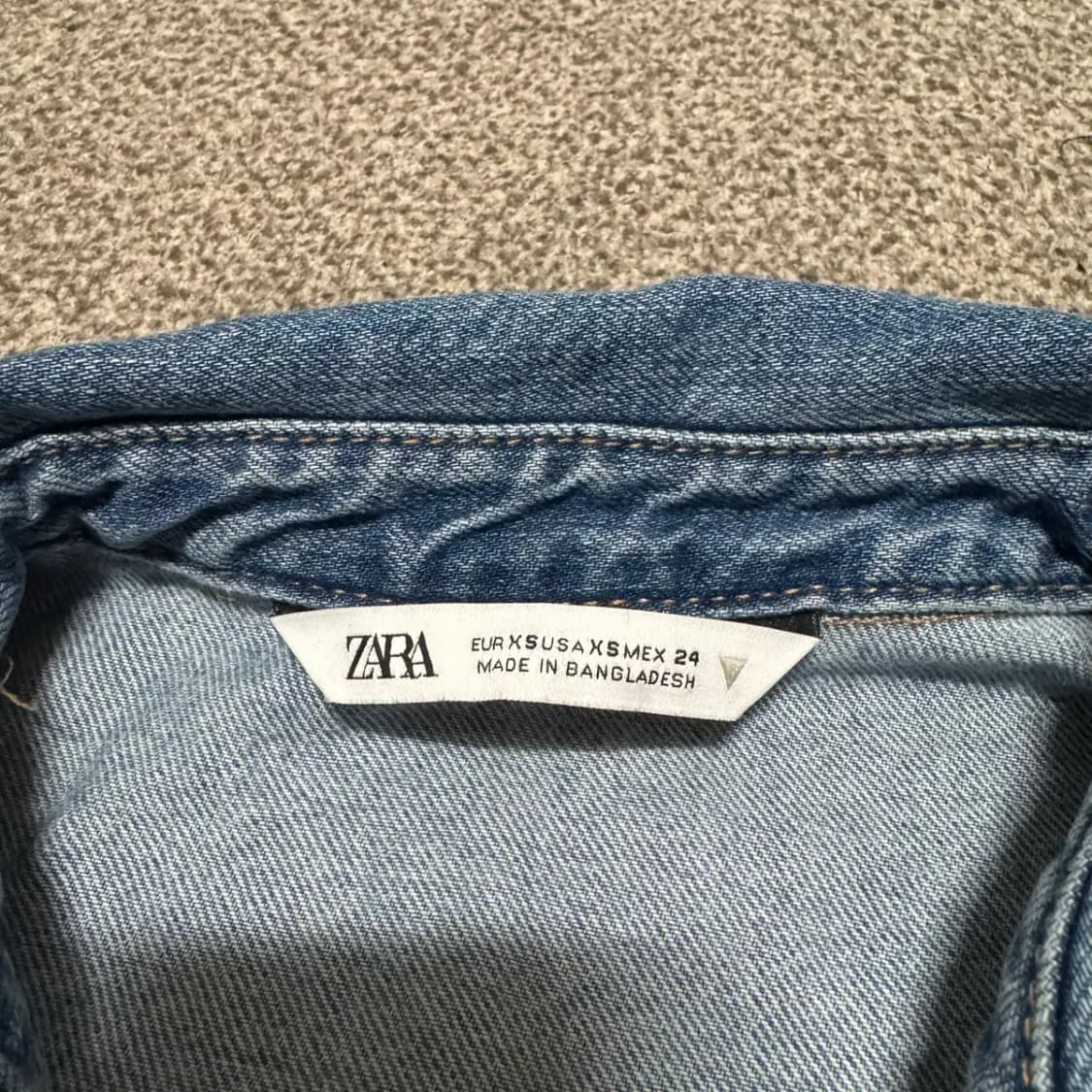 Xs 자라 데님 셔츠 상품이미지3