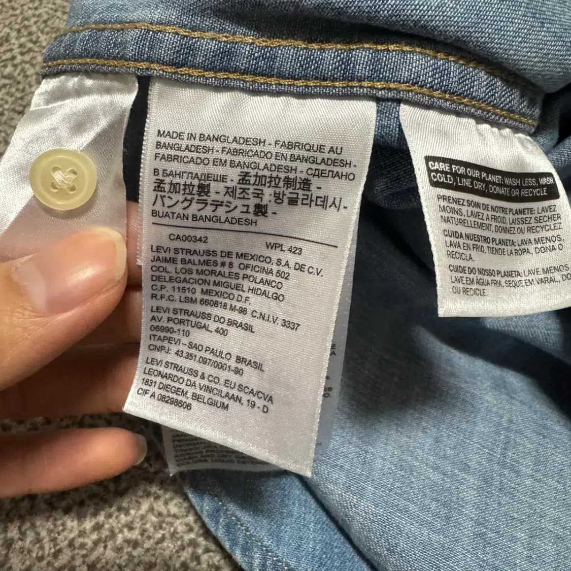 S 리바이스 데님 셔츠 상품이미지5