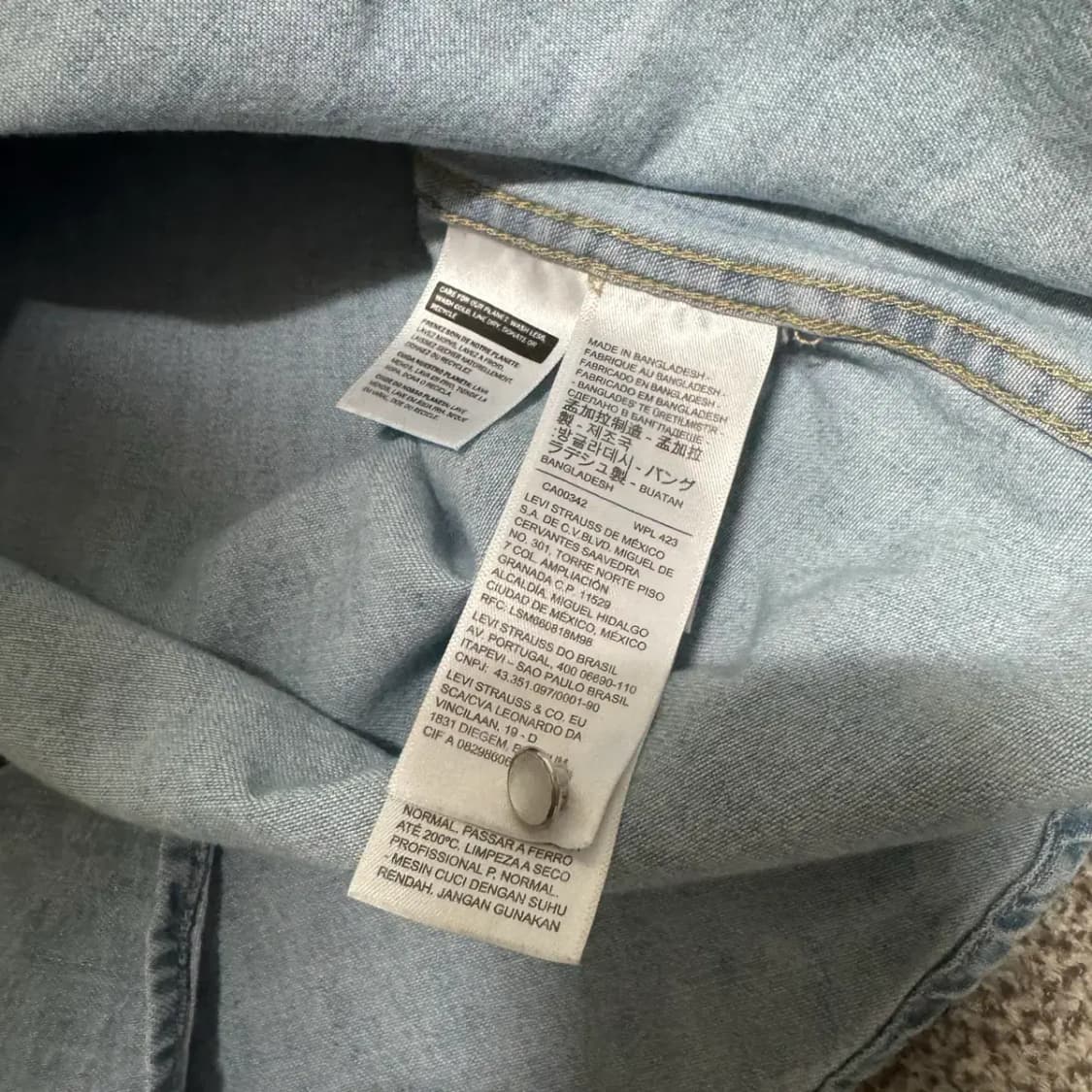 M 리바이스 데님 셔츠 여성 상품이미지5