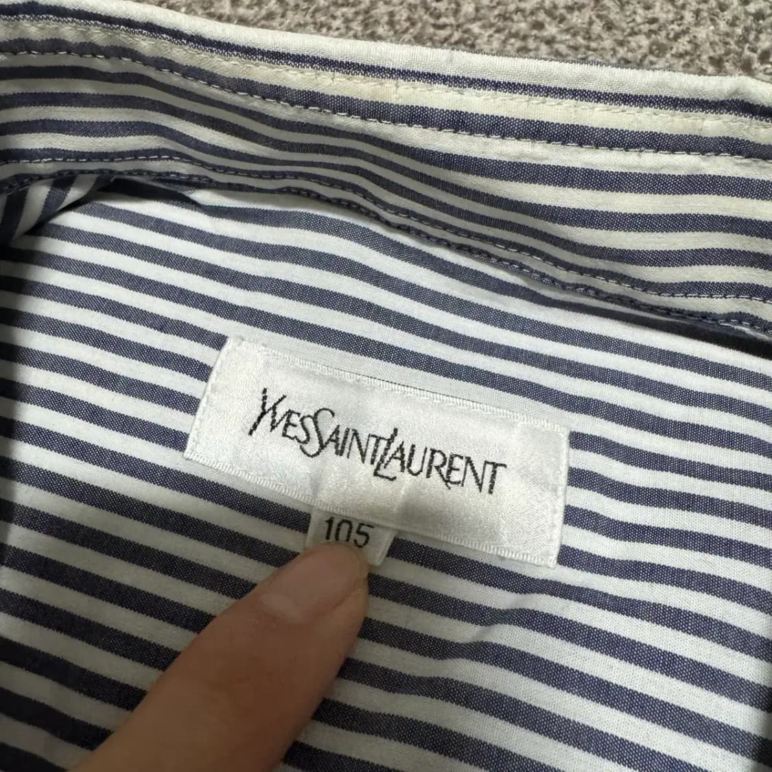 105 입생로랑 스트라이프 반팔 셔츠 상품이미지4