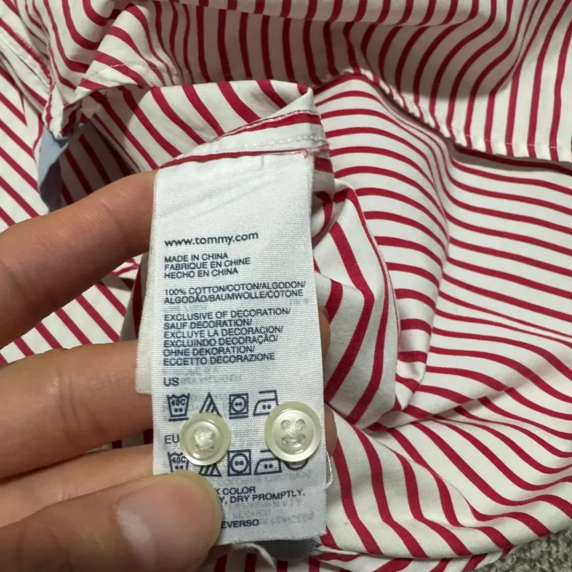 XL 타미힐피거 스트라이프 반팔 셔츠 상품이미지6