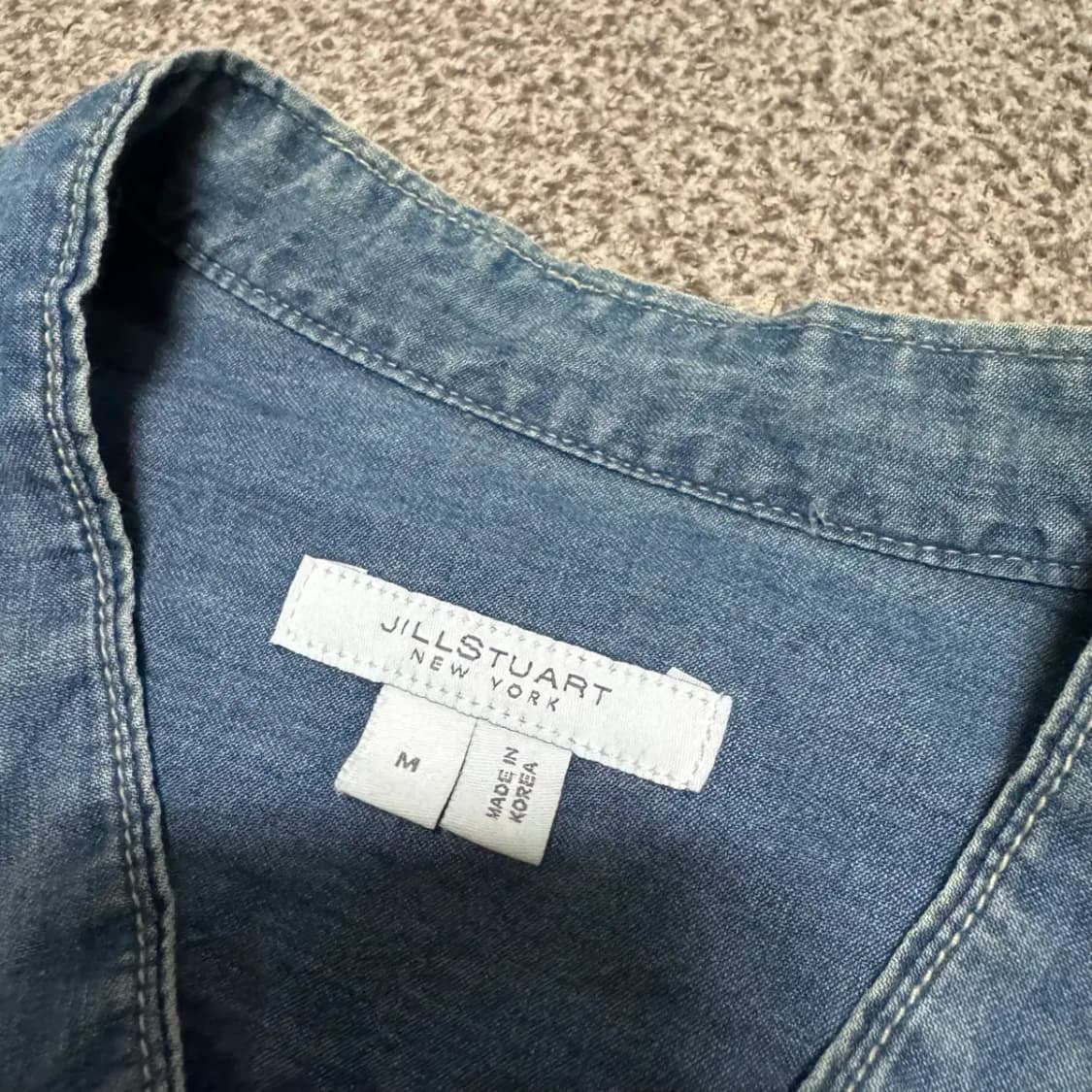 M 질스튜어트 데님 헨리넥 셔츠 상품이미지4