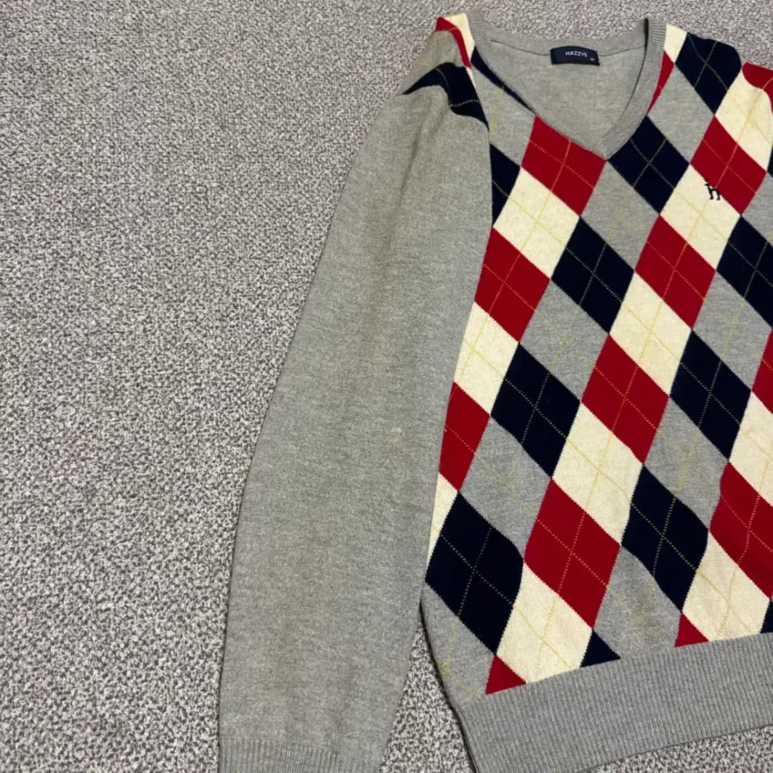 100 헤지스 아가일 울 니트 상품이미지7