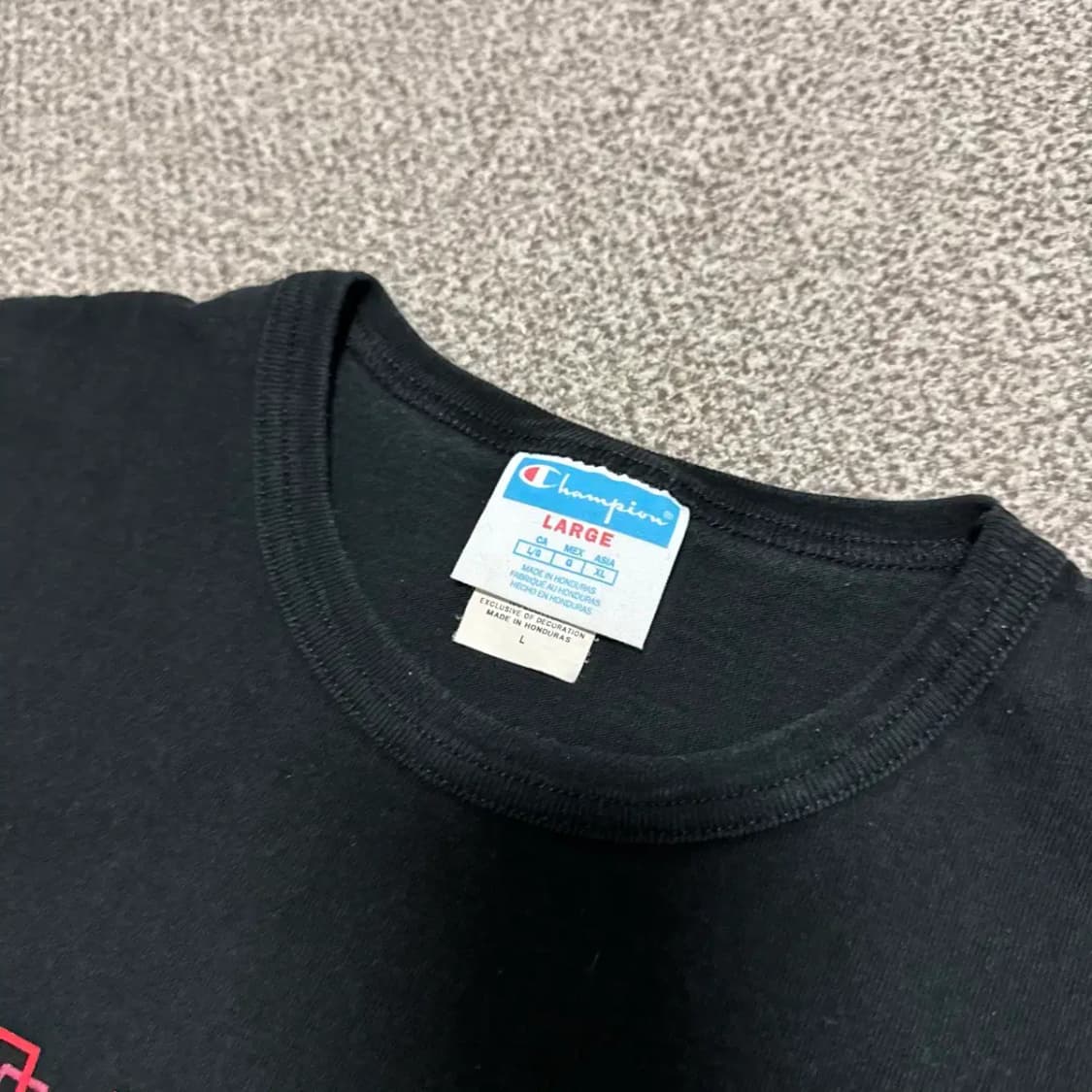 L 챔피온 블랙 반팔 티셔츠 상품이미지4