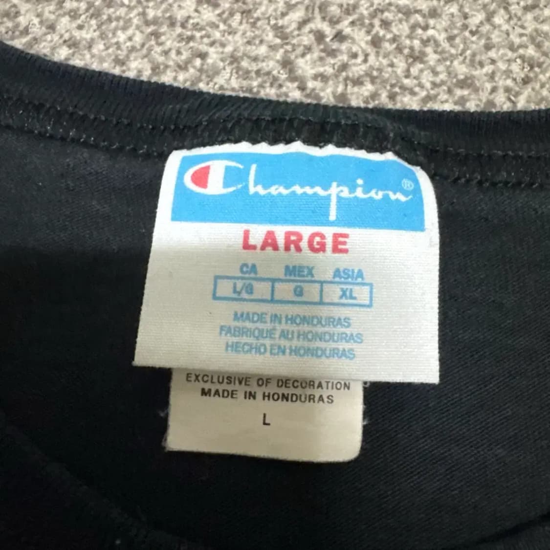 L 챔피온 블랙 반팔 티셔츠 상품이미지5