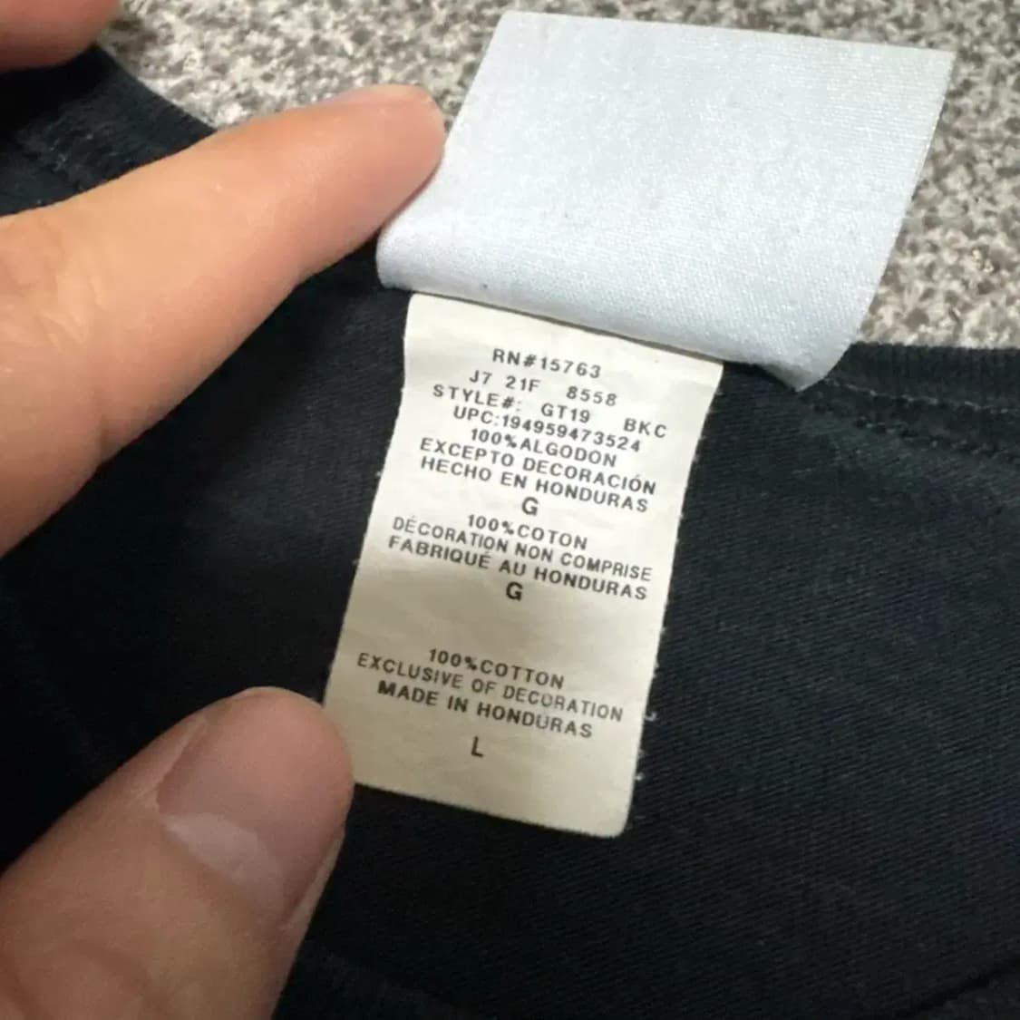 L 챔피온 블랙 반팔 티셔츠 상품이미지6