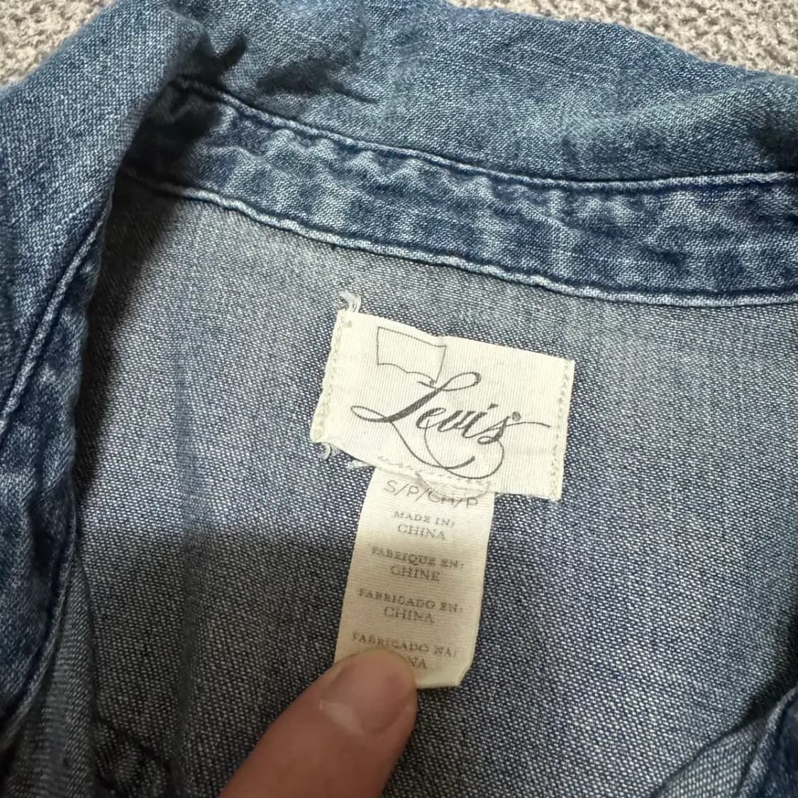 S 리바이스 데님 셔츠 여성 상품이미지3