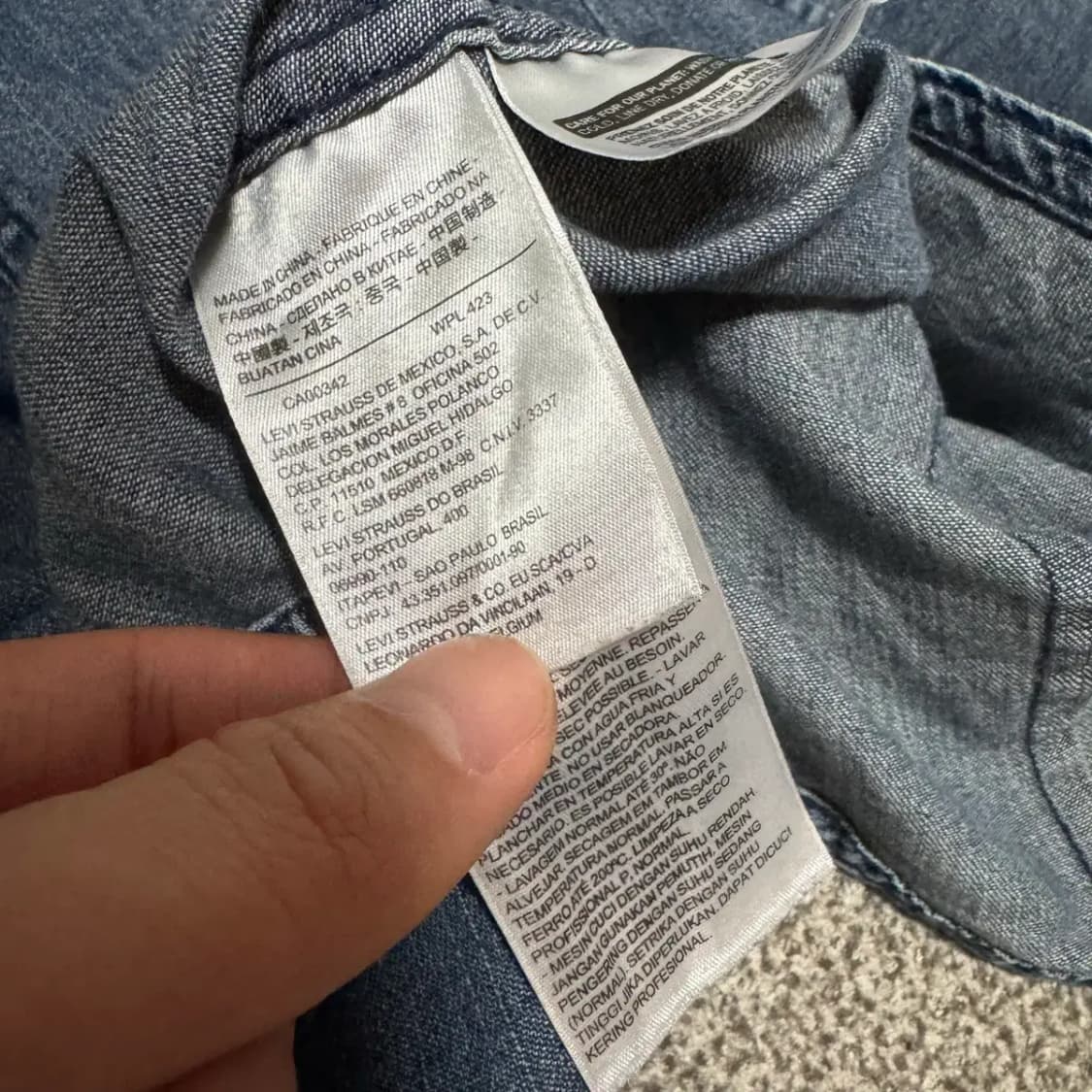 S 리바이스 데님 셔츠 여성 상품이미지5