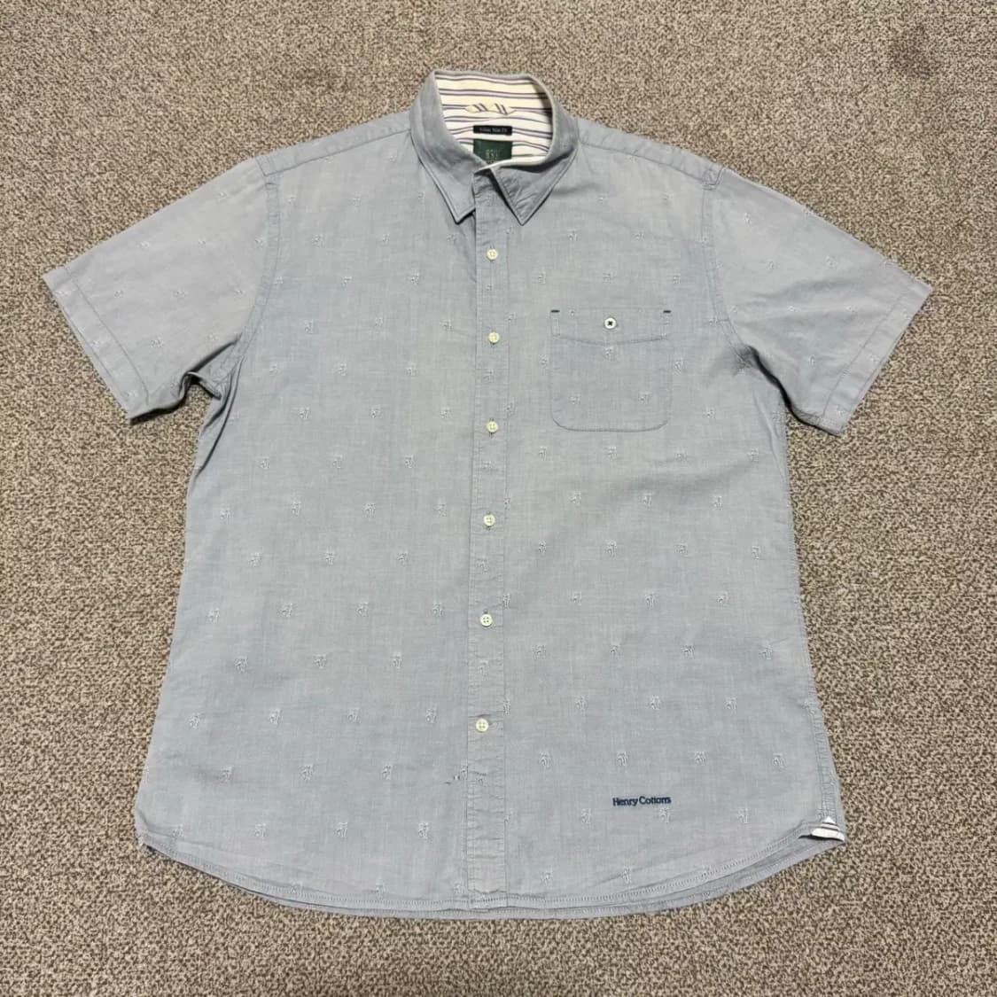 105 헨리코튼 반팔 셔츠 상품이미지1