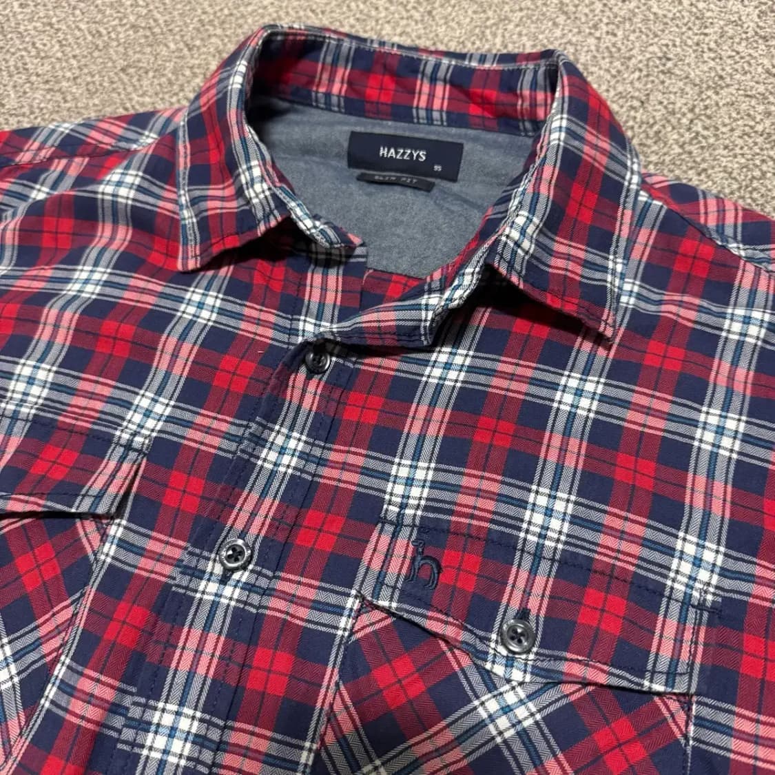 95 헤지스 체크 셔츠 슬림핏 상품이미지2