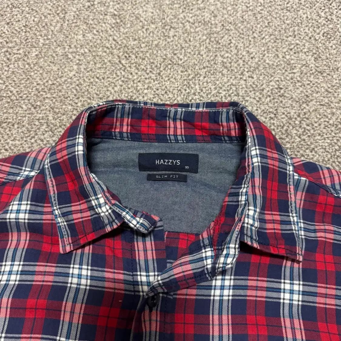 95 헤지스 체크 셔츠 슬림핏 상품이미지3