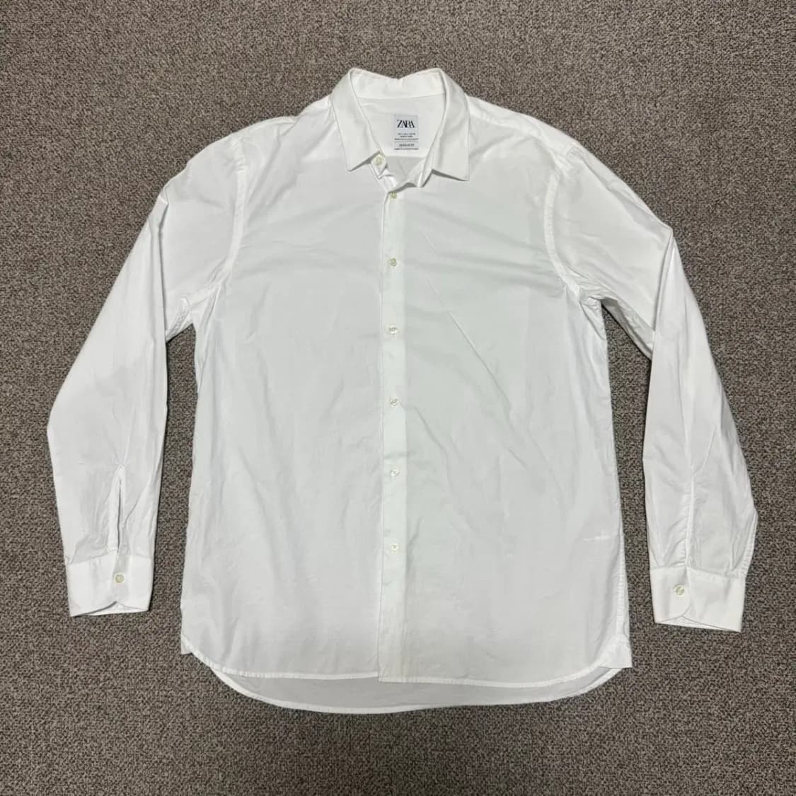 L 자라 화이트 셔츠 레귤러핏 상품이미지1