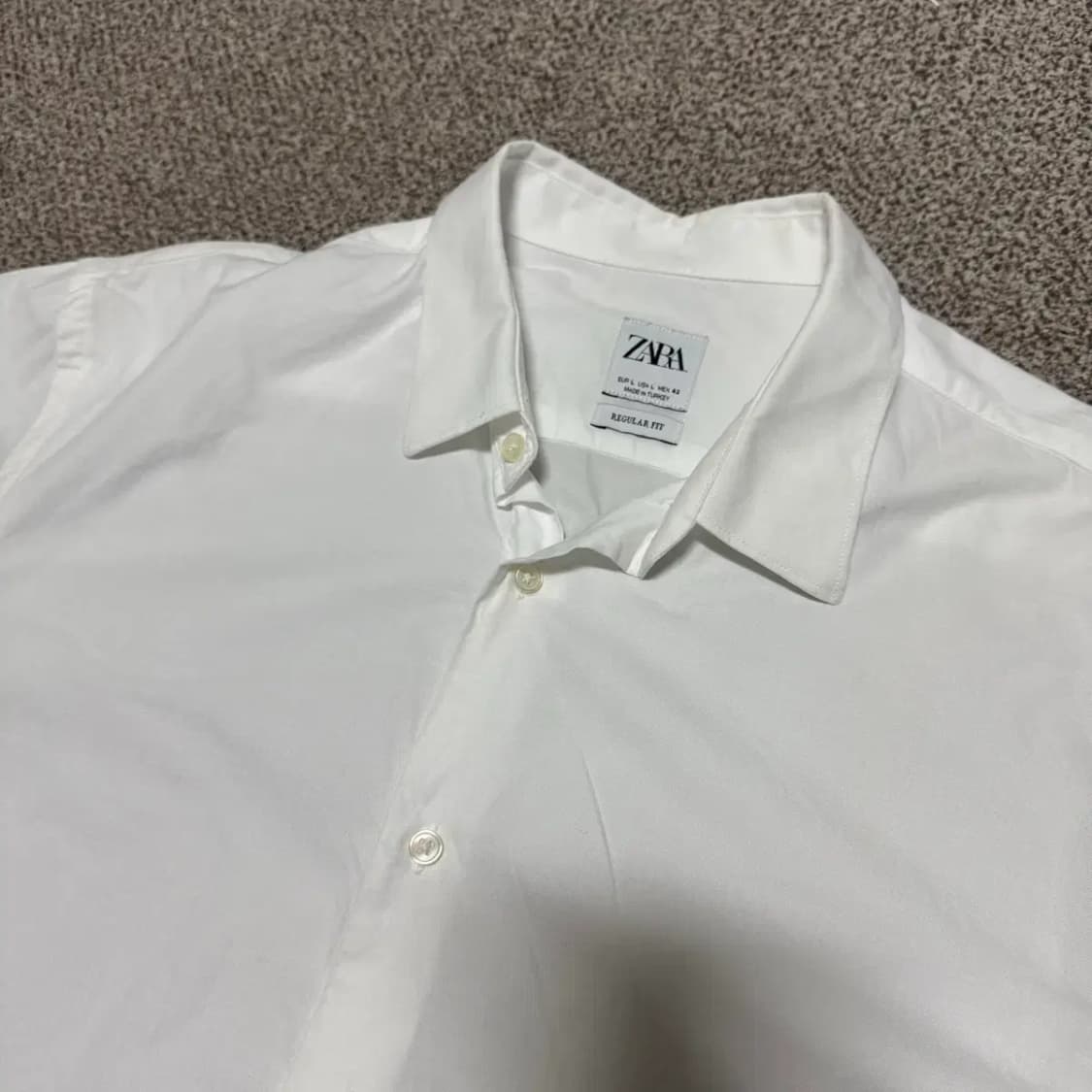 L 자라 화이트 셔츠 레귤러핏 상품이미지2