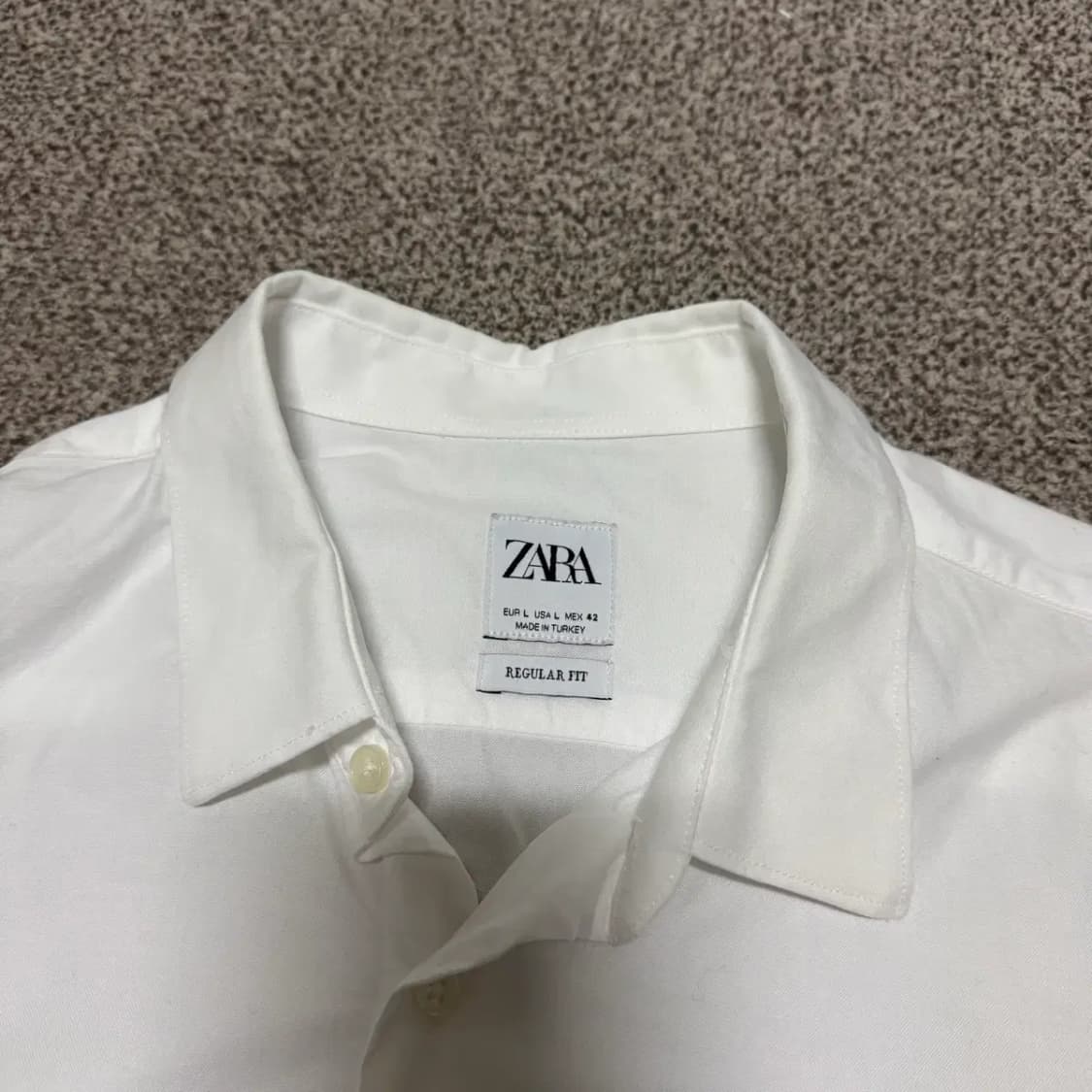 L 자라 화이트 셔츠 레귤러핏 상품이미지3