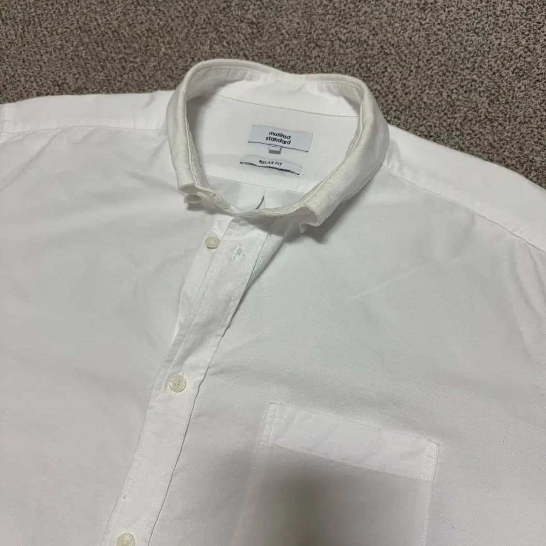 2xl 무신사 스탠다드 릴렉스핏 화이트 셔츠 상품이미지2