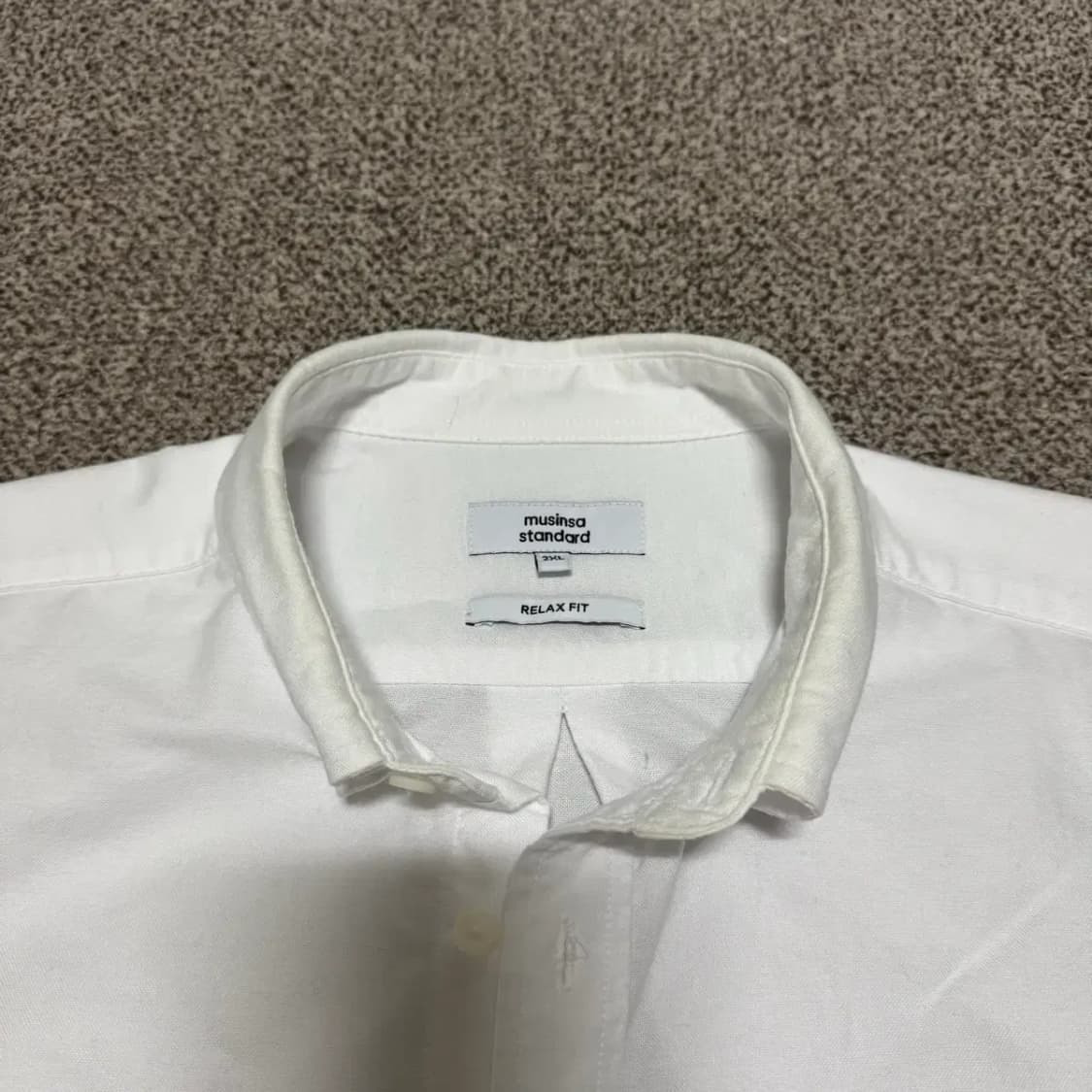 2xl 무신사 스탠다드 릴렉스핏 화이트 셔츠 상품이미지3