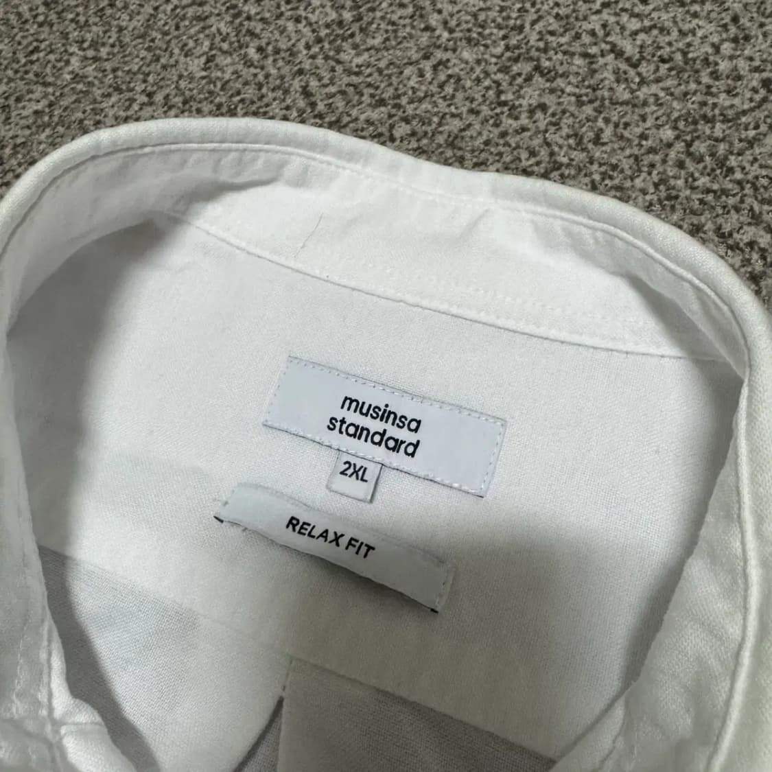 2xl 무신사 스탠다드 릴렉스핏 화이트 셔츠 상품이미지4