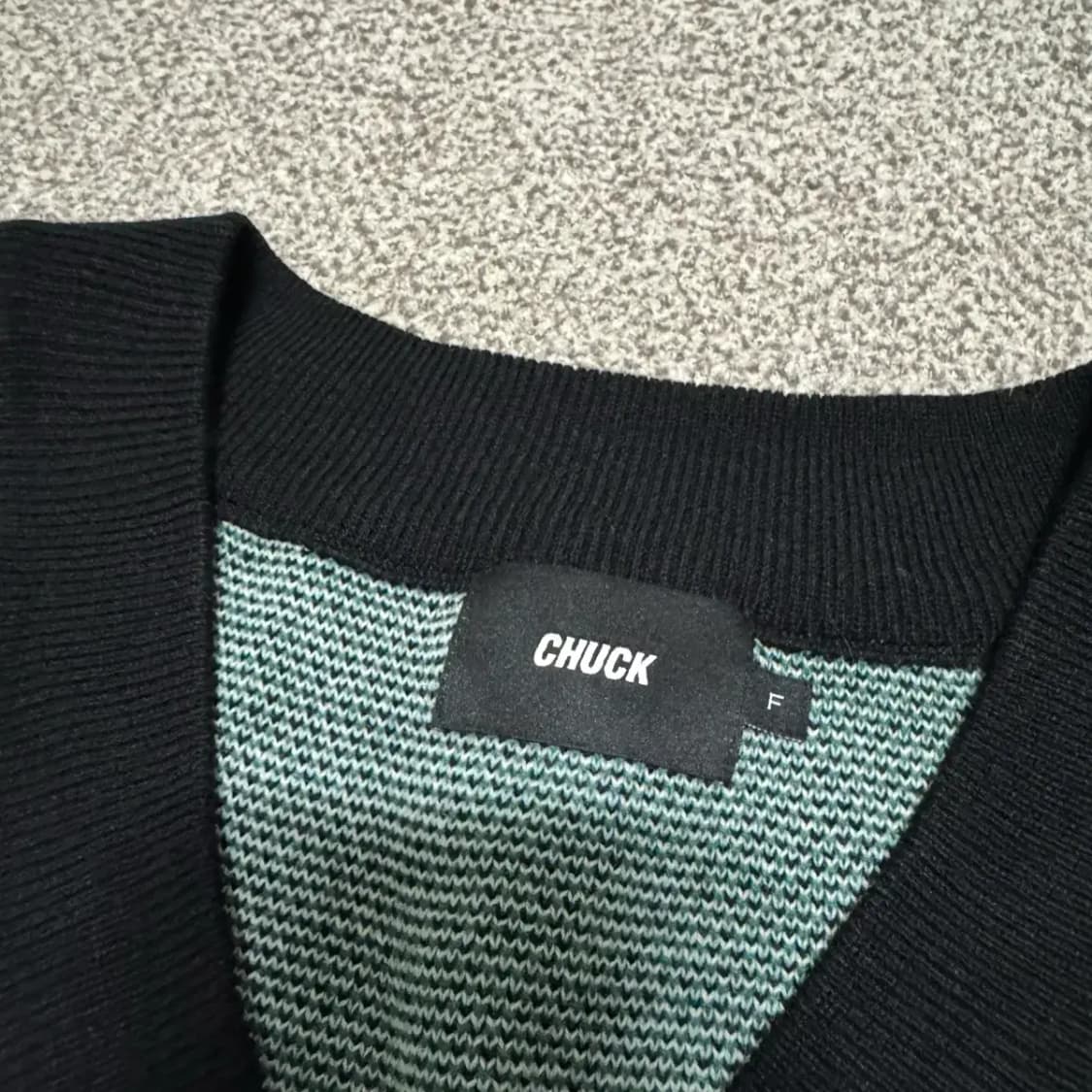 F 척 chuck 아가일 패턴 니트 조끼 상품이미지3