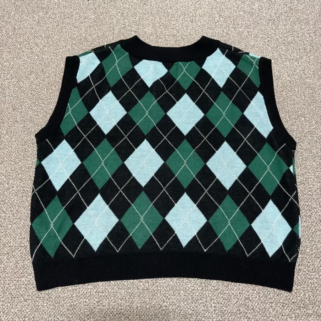 F 척 chuck 아가일 패턴 니트 조끼 상품이미지6