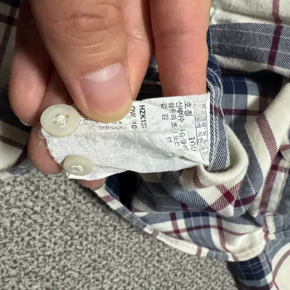 100 헤지스 체크 셔츠 상품이미지6