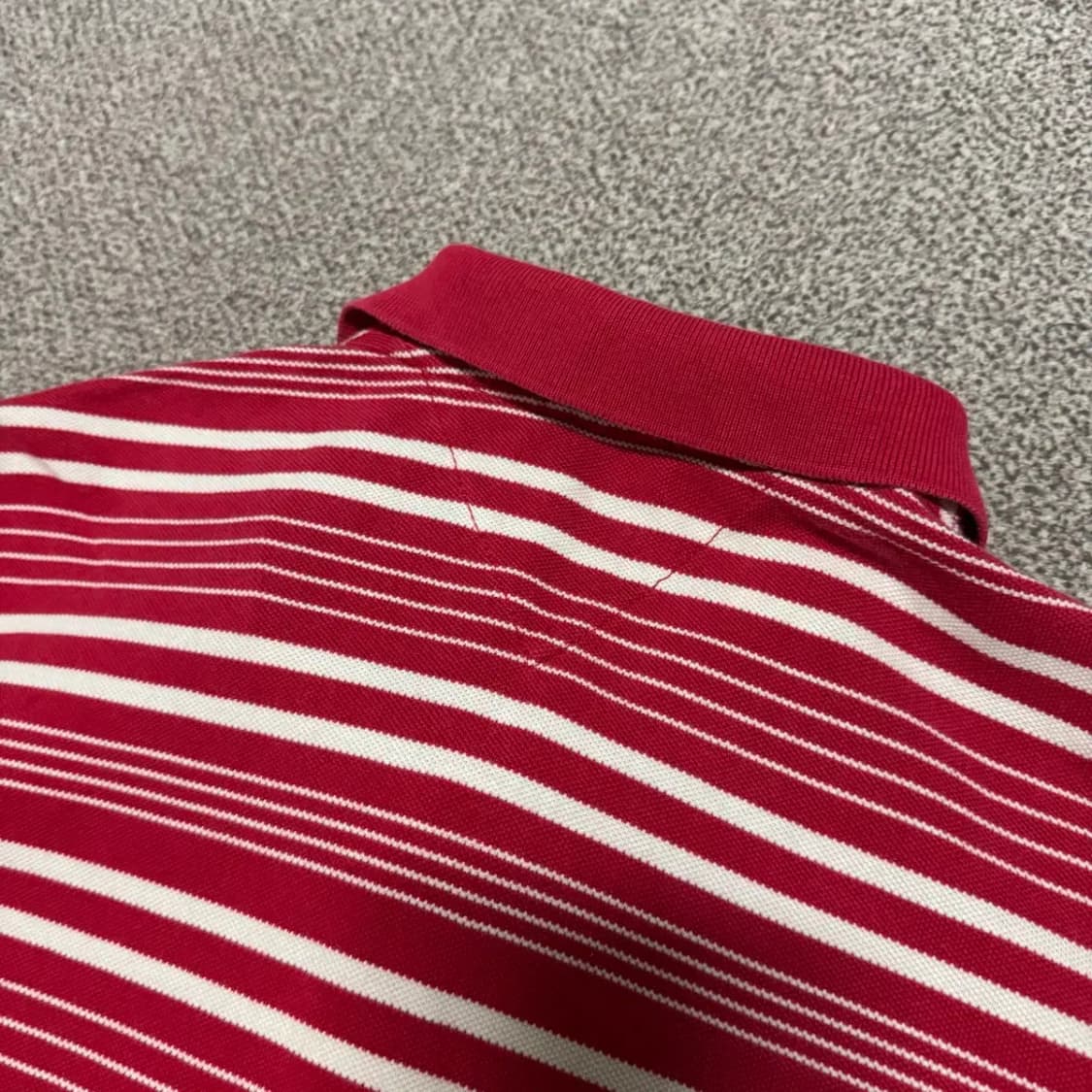 XL 타미힐피거 줄무늬 반팔 카라티 상품이미지7