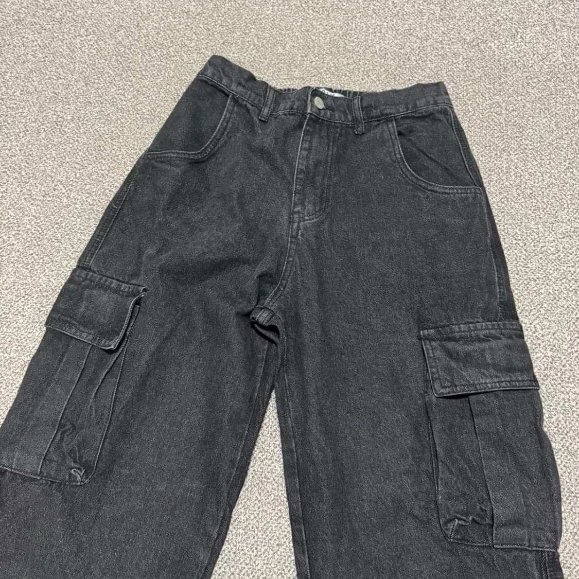 S 굿라이프웍스 흑청 카고 청바지 상품이미지2