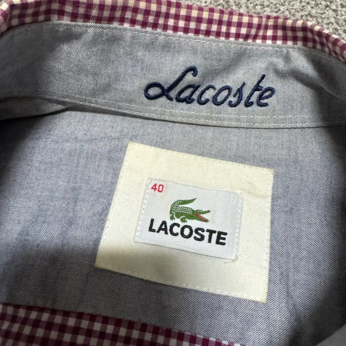40 라코스테 체크 셔츠 상품이미지4