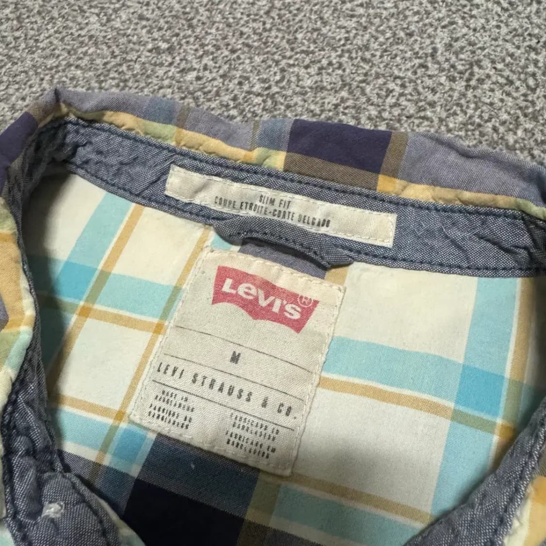 M 리바이스 체크 반팔 셔츠 상품이미지4