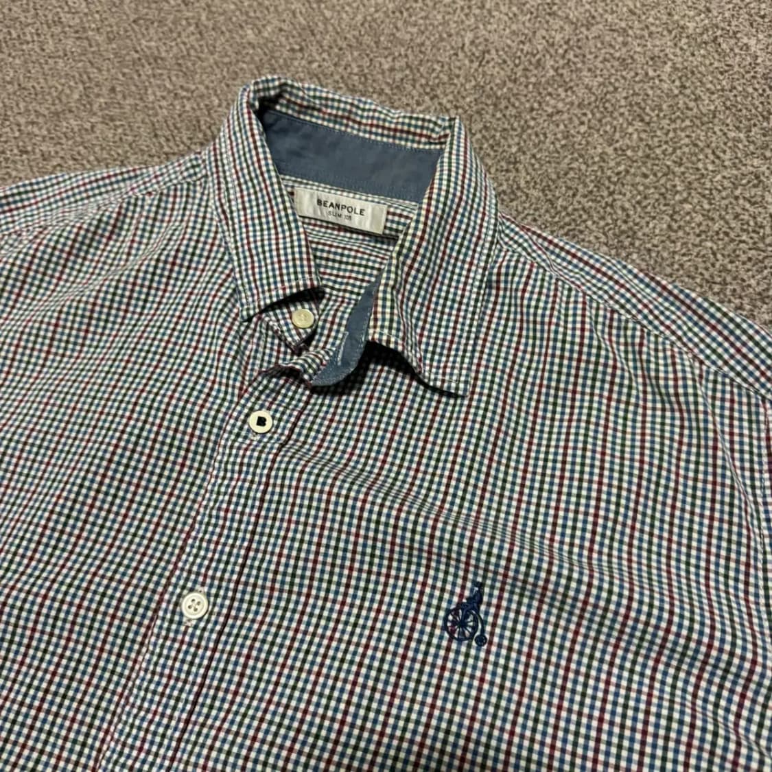 105 빈폴 체크 셔츠 슬림 상품이미지3