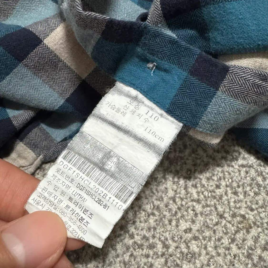 110 닥스 체크 셔츠 상품이미지6