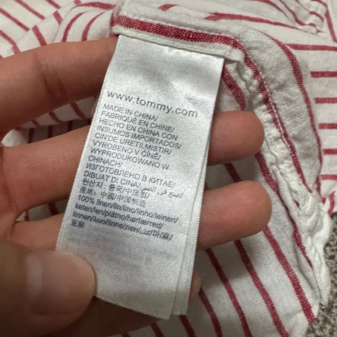 M 타미힐피거 스트라이프 린넨 셔츠 상품이미지5