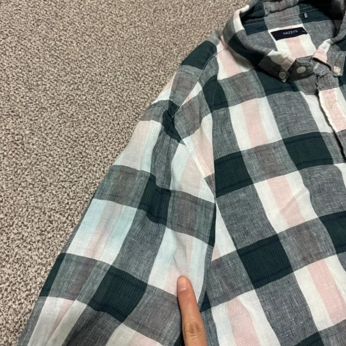 115 헤지스 린넨 셔츠 상품이미지5