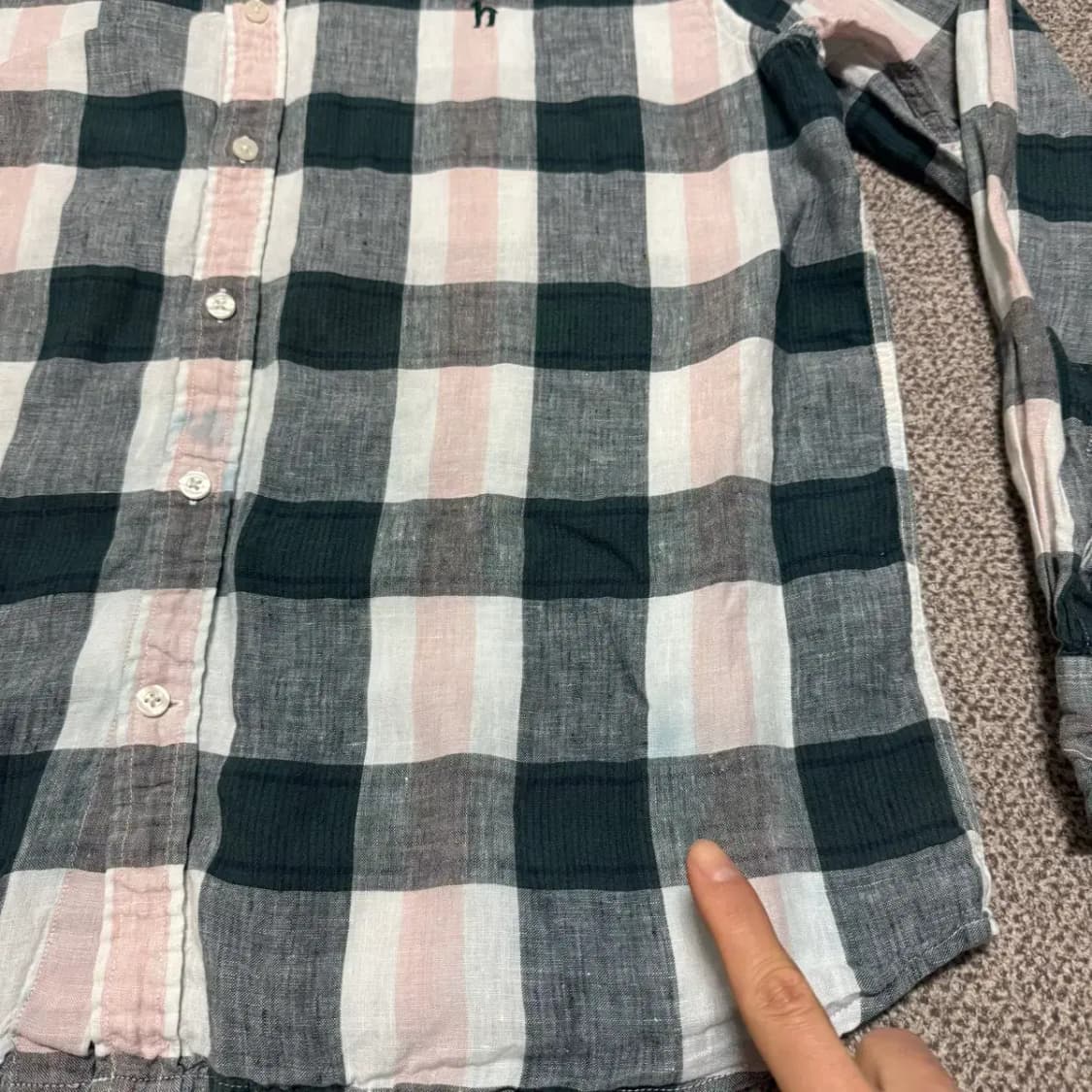 115 헤지스 린넨 셔츠 상품이미지7